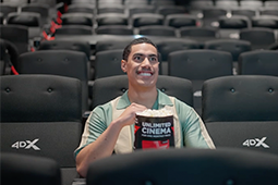 Dimitrius Shuster-Koloamatagni's response to Predator: Badlands in 4DX is actually adorable